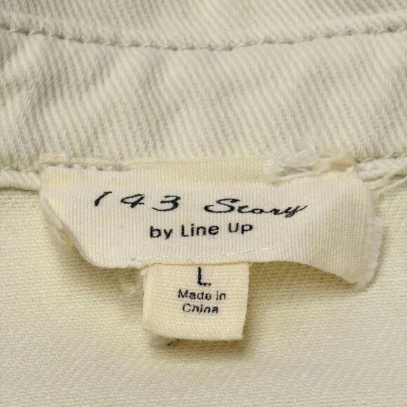 1.4.3. Story by Line Up White Peplum Jean Jacket - Picture 2 of 8